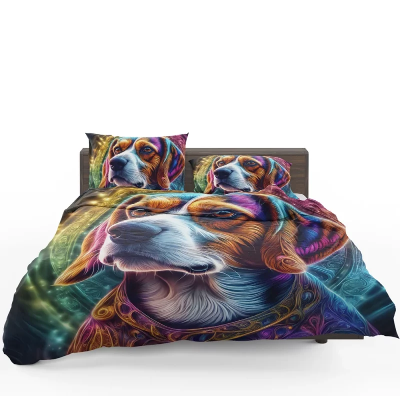 Adorable Beagle Pup Dog Charm Bedding Set 1