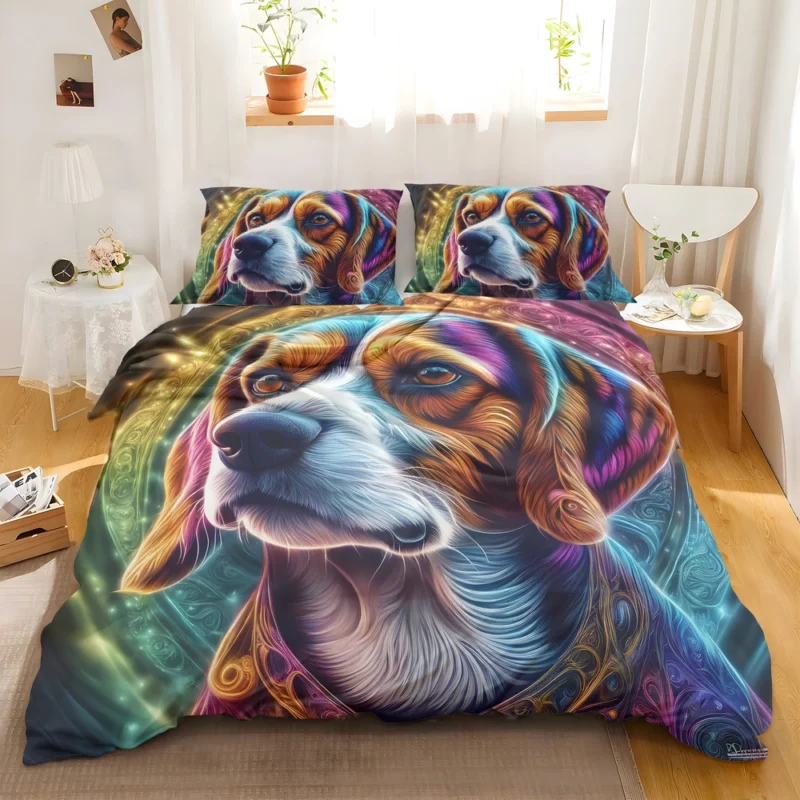 Adorable Beagle Pup Dog Charm Bedding Set 2