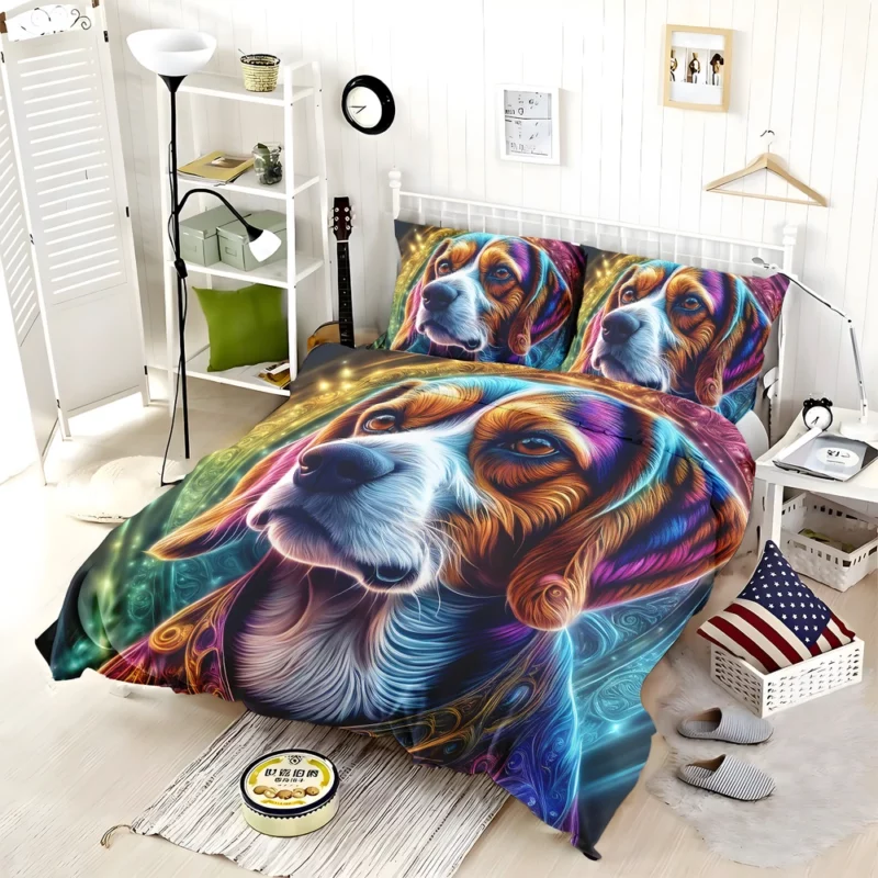 Adorable Beagle Pup Dog Charm Bedding Set