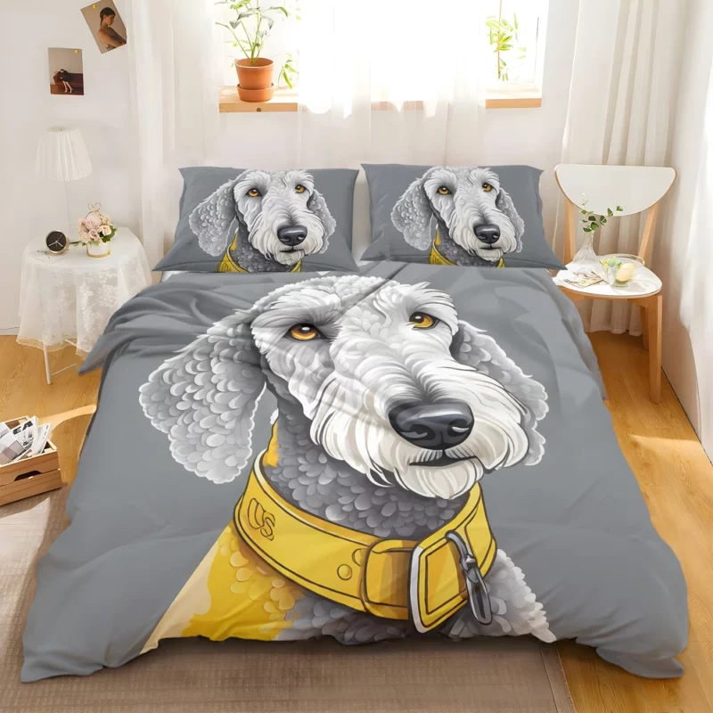 Adorable Bedlington Terrier Pup Dog Charm Bedding Set 2