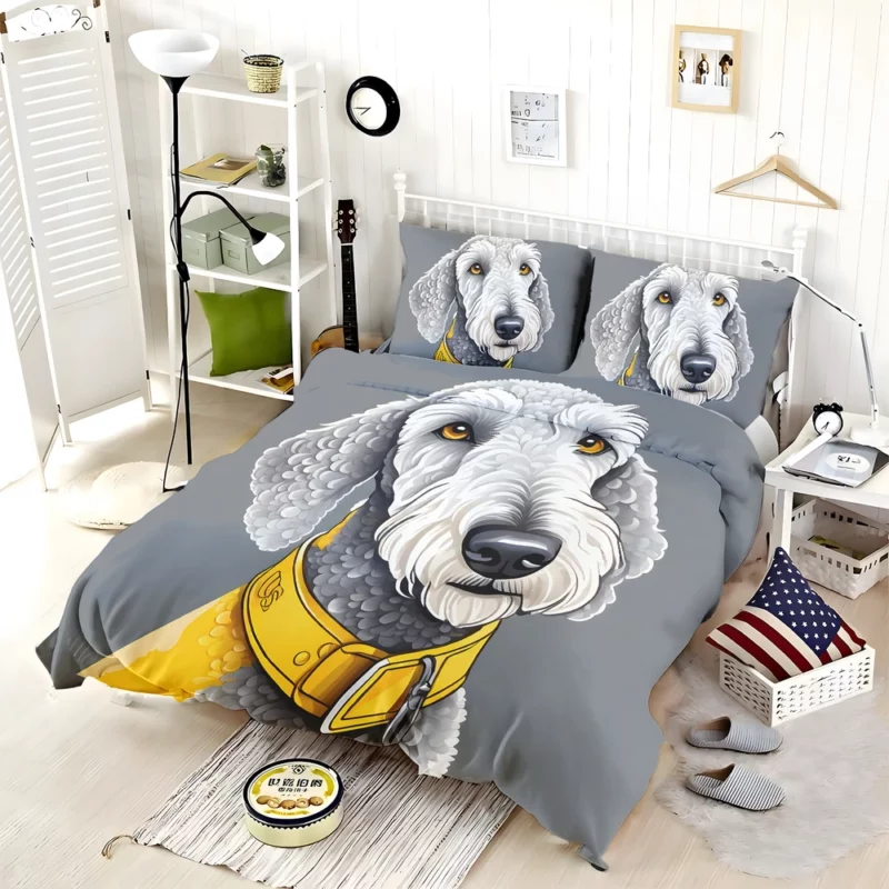 Adorable Bedlington Terrier Pup Dog Charm Bedding Set