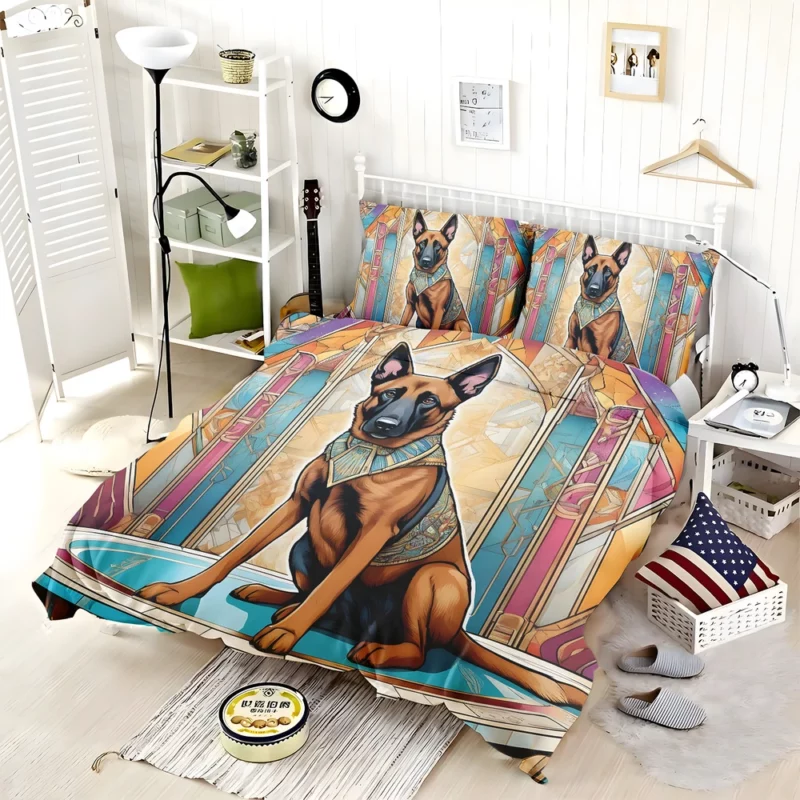 Adorable Belgian Malinois Pup Dog Charm Bedding Set