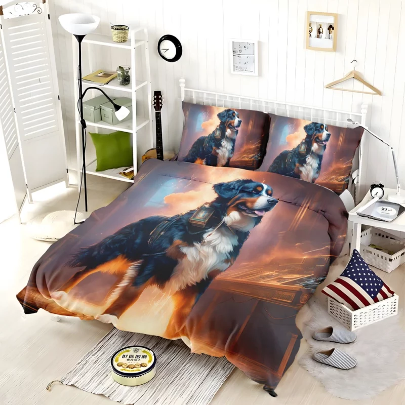 Adorable Bernese Mountain Dog Charm Bedding Set