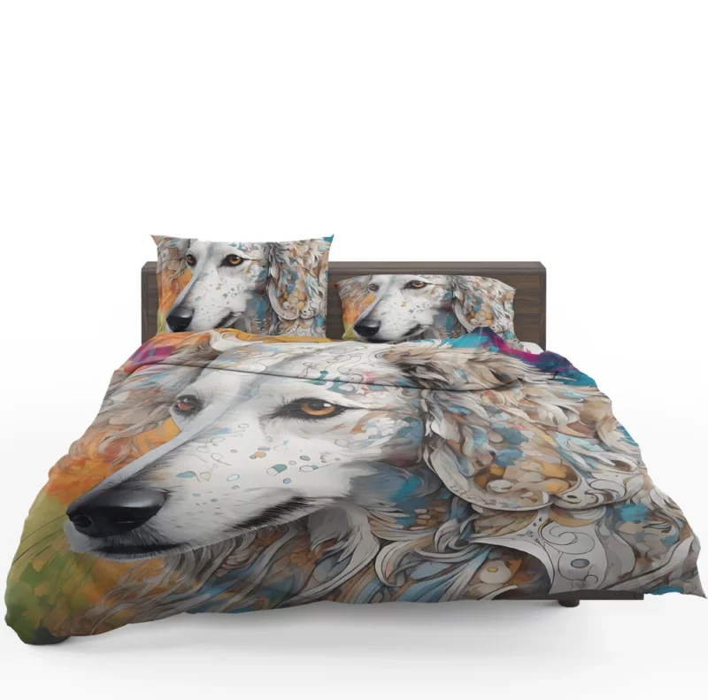 Adorable Borzoi Dog Charm Bedding Set 1