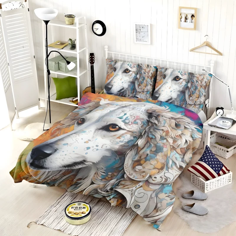 Adorable Borzoi Dog Charm Bedding Set