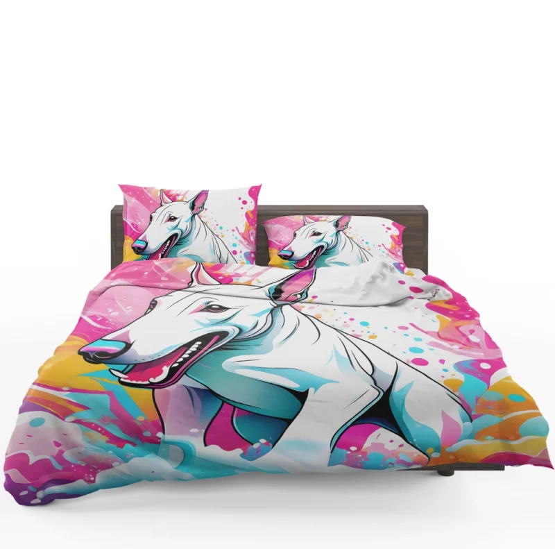 Adorable Bull Terrier Dog Charm Bedding Set 1