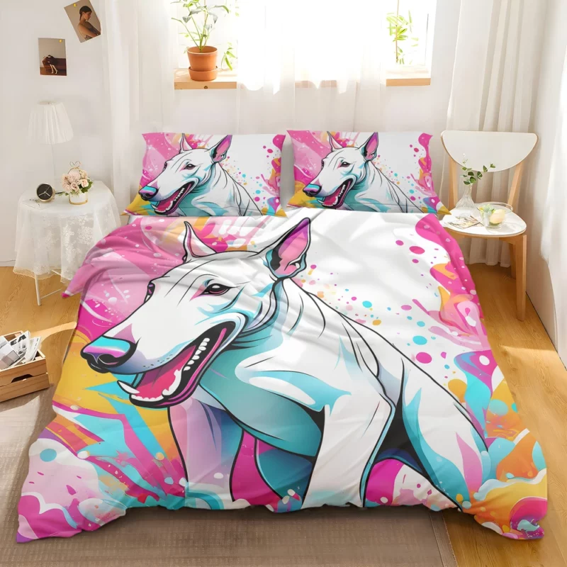 Adorable Bull Terrier Dog Charm Bedding Set 2