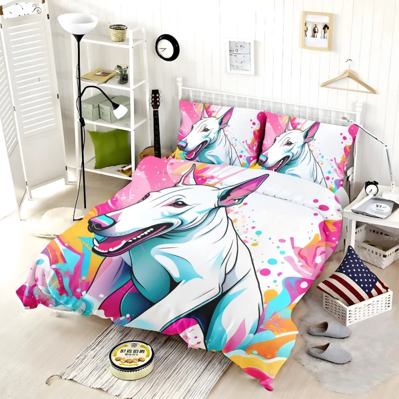 Adorable Bull Terrier Dog Charm Bedding Set