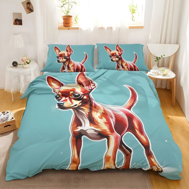 Adorable Ears Russian Toy Terrier Dog Bedding Set 2