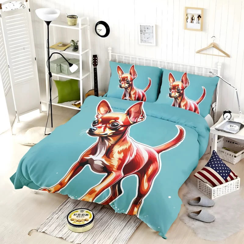 Adorable Ears Russian Toy Terrier Dog Bedding Set