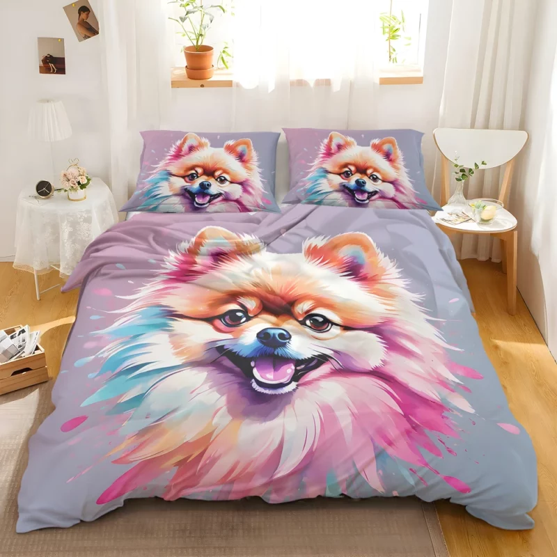 Adorable Pomeranian Petite Dog Charmer Bedding Set 2