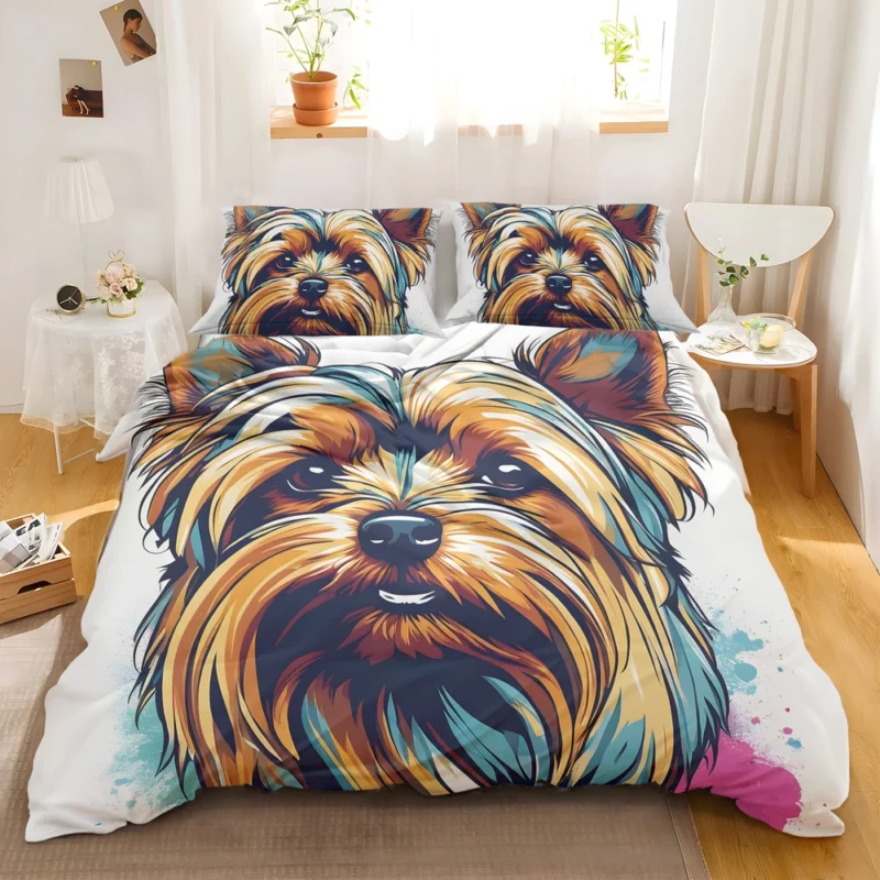 Affectionate Beauty Terrier Yorkshire Terrier Dog Bedding Set 2