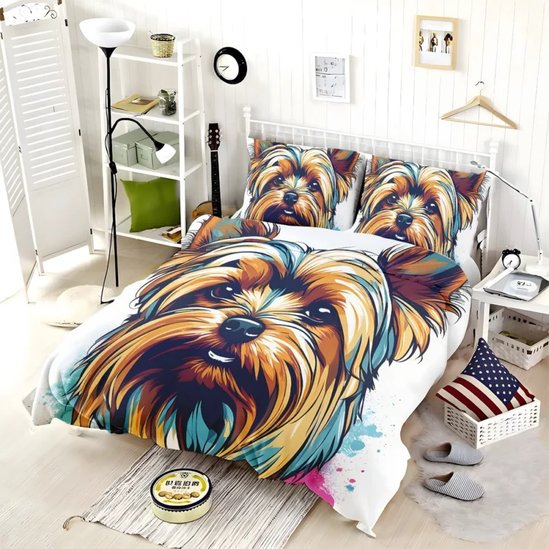 Affectionate Beauty Terrier Yorkshire Terrier Dog Bedding Set