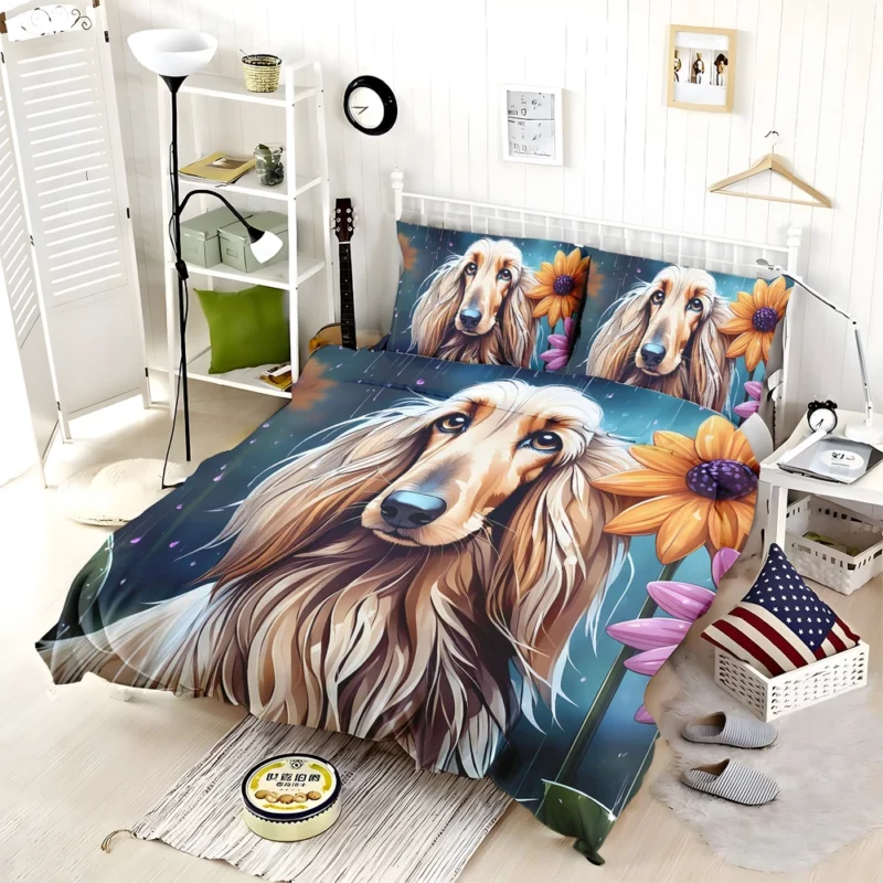 Afghan Hound Majesty Dog Grandeur Bedding Set