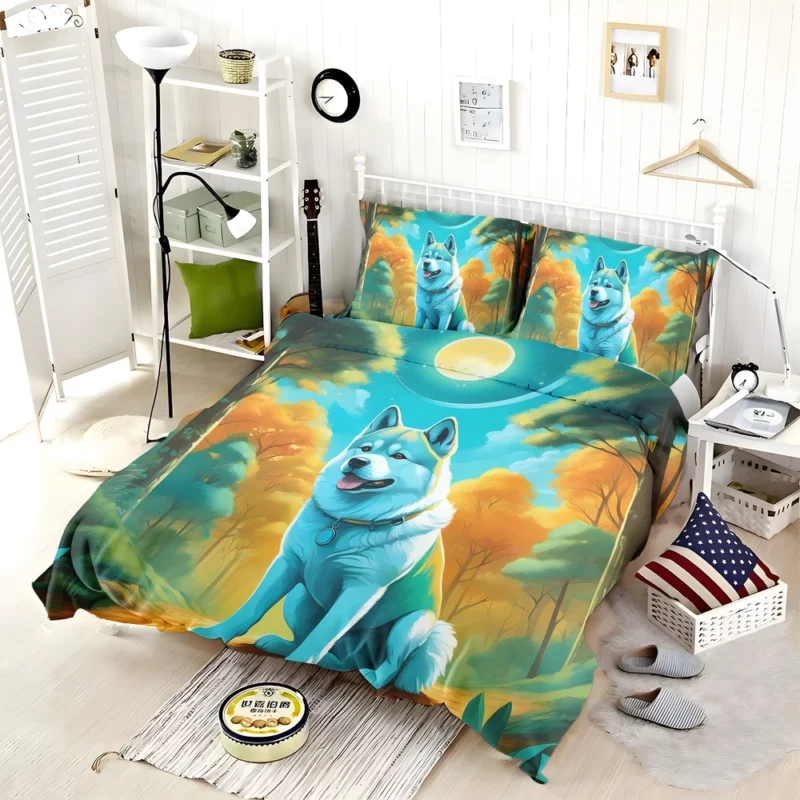 Akita Charm Dog Endearing Spirit Bedding Set