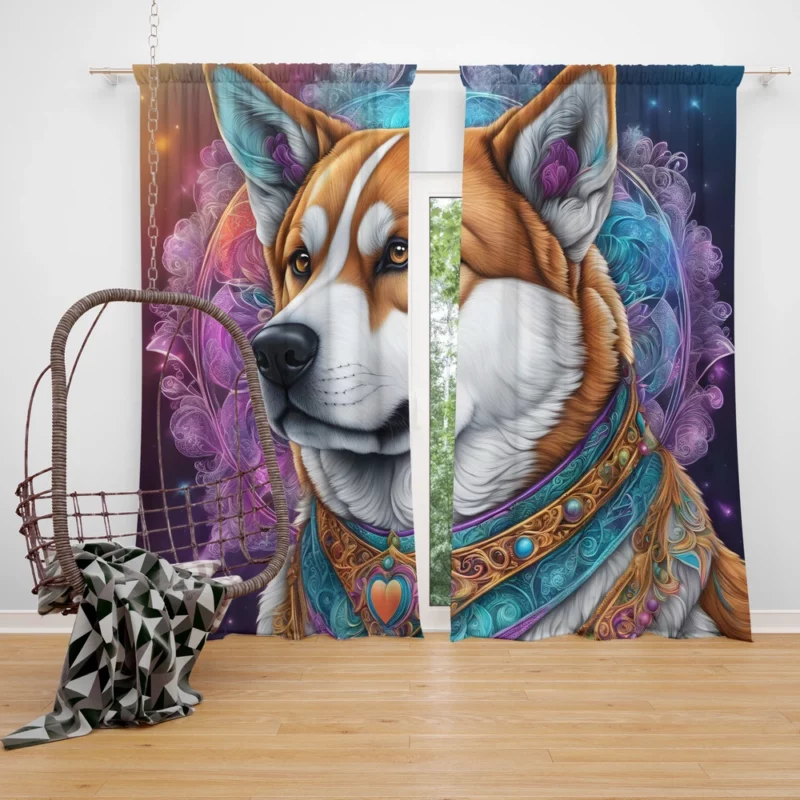 Akita Heritage Dog Proud Legacy Curtain