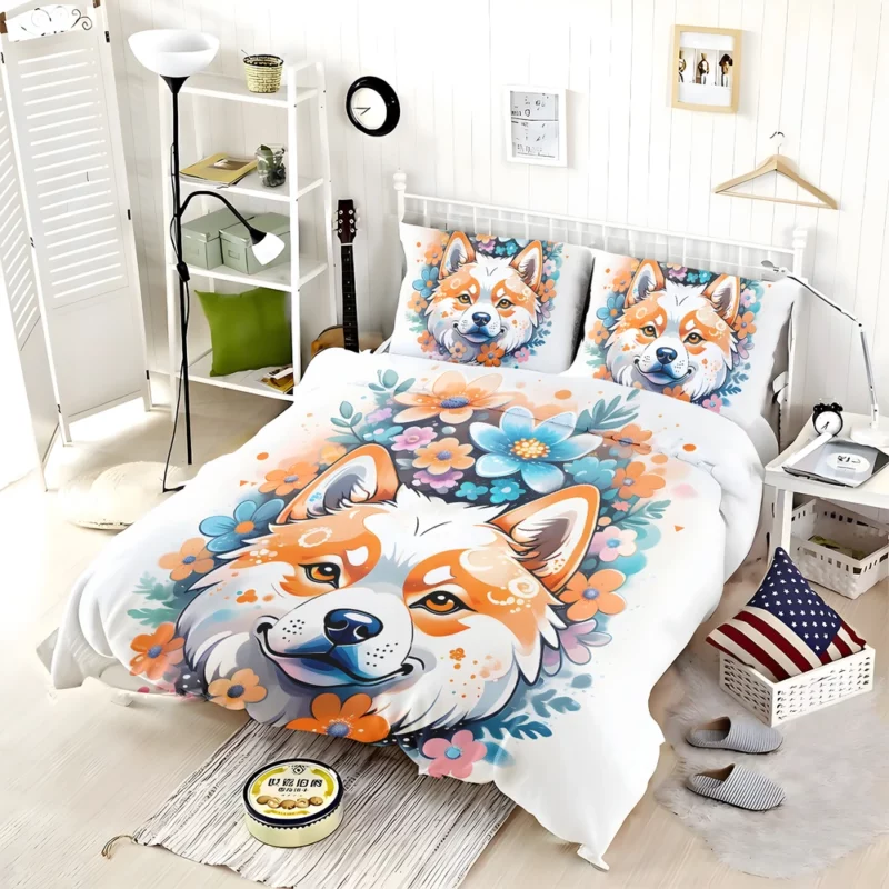 Akita Majesty Dog Noble Stature Bedding Set