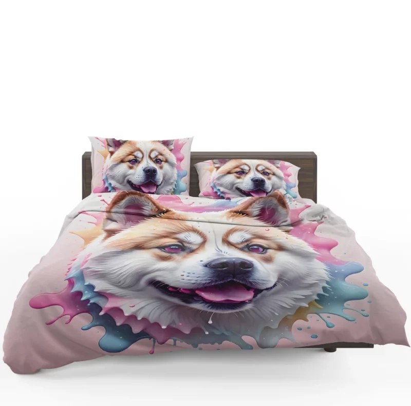 Akita Vigilance Dog Watchful Nature Bedding Set 1