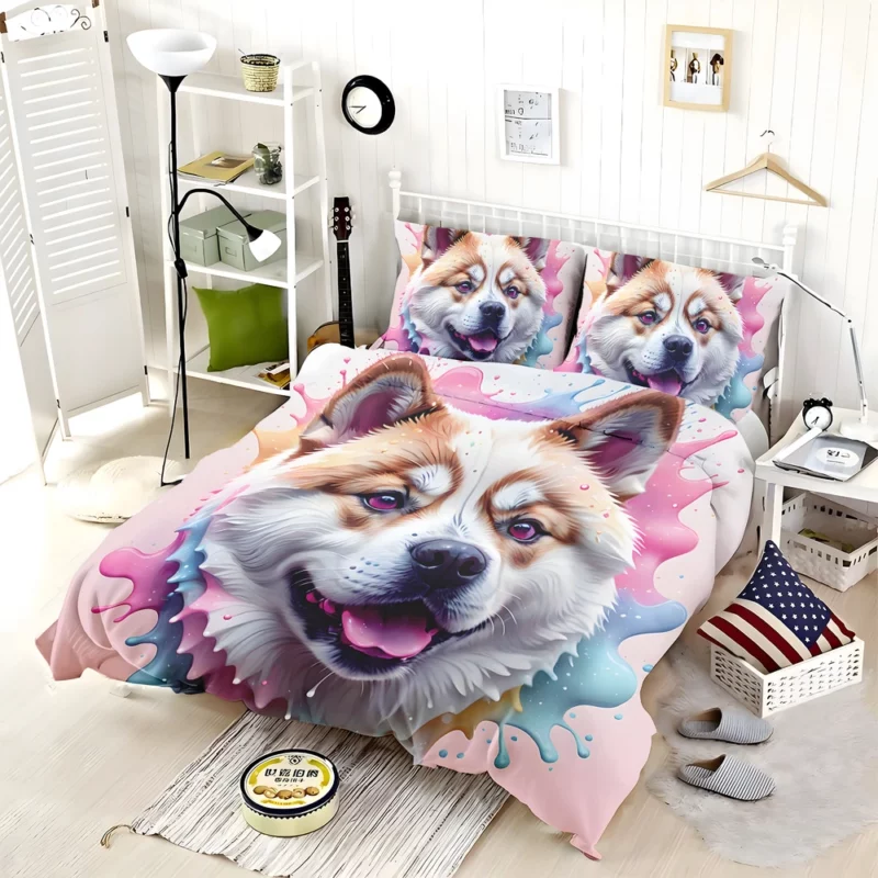 Akita Vigilance Dog Watchful Nature Bedding Set