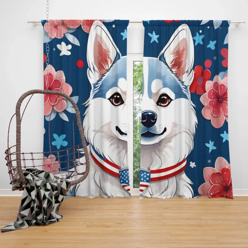 Alaskan Klee Kai Spirit Dog Adventure Curtain