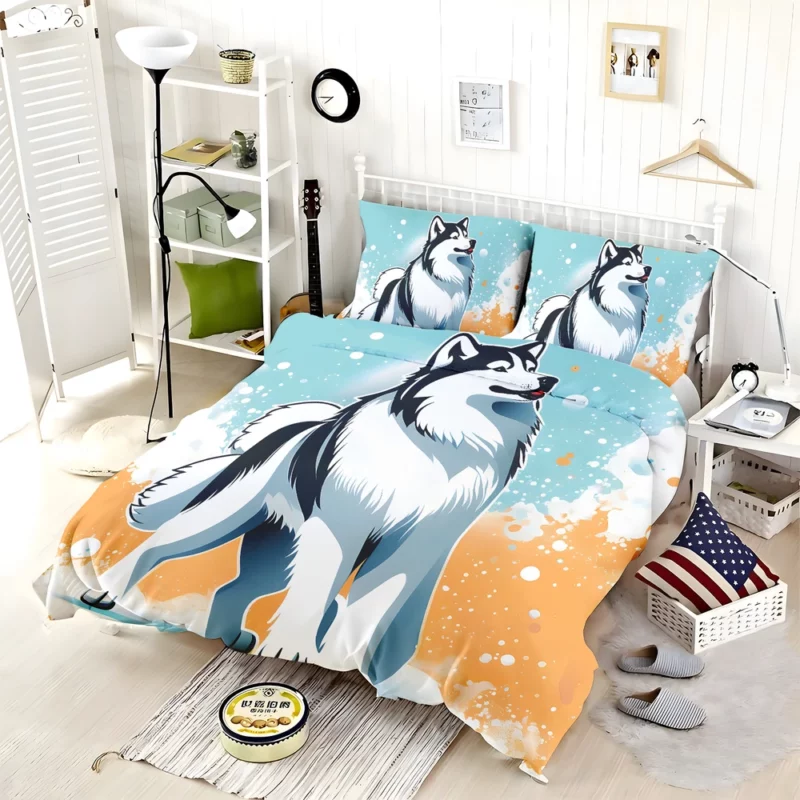 Alaskan Malamute Guardian Dog Strength Bedding Set