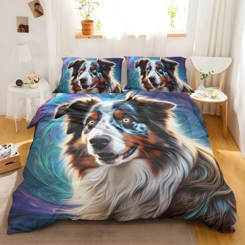 Alert Australian Shepherd Dog Canine Guardian Bedding Set 2