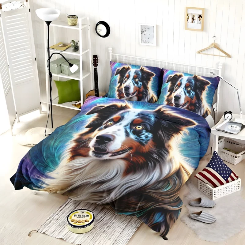 Alert Australian Shepherd Dog Canine Guardian Bedding Set