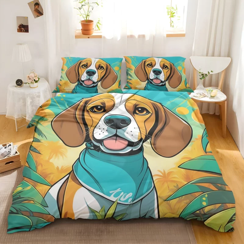 Alert Beagle Majesty Dog Presence Bedding Set 2