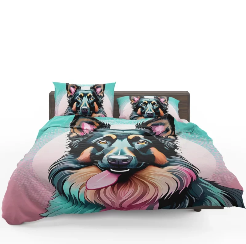 Alert Belgian Sheepdog Vigilance Dog Guardian Bedding Set 1