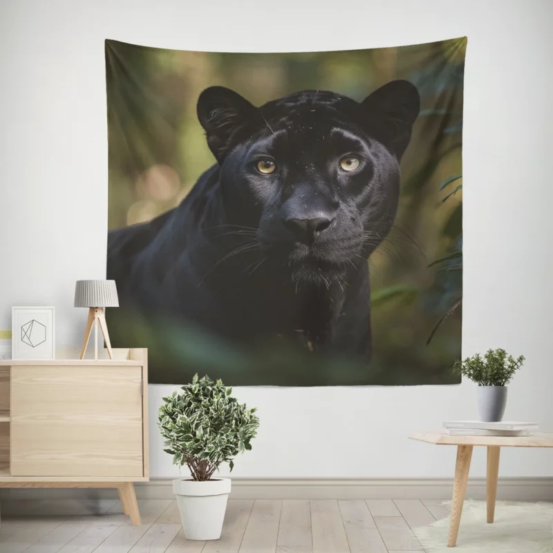 Alert Tiger Walking in Nature Wall Tapestry