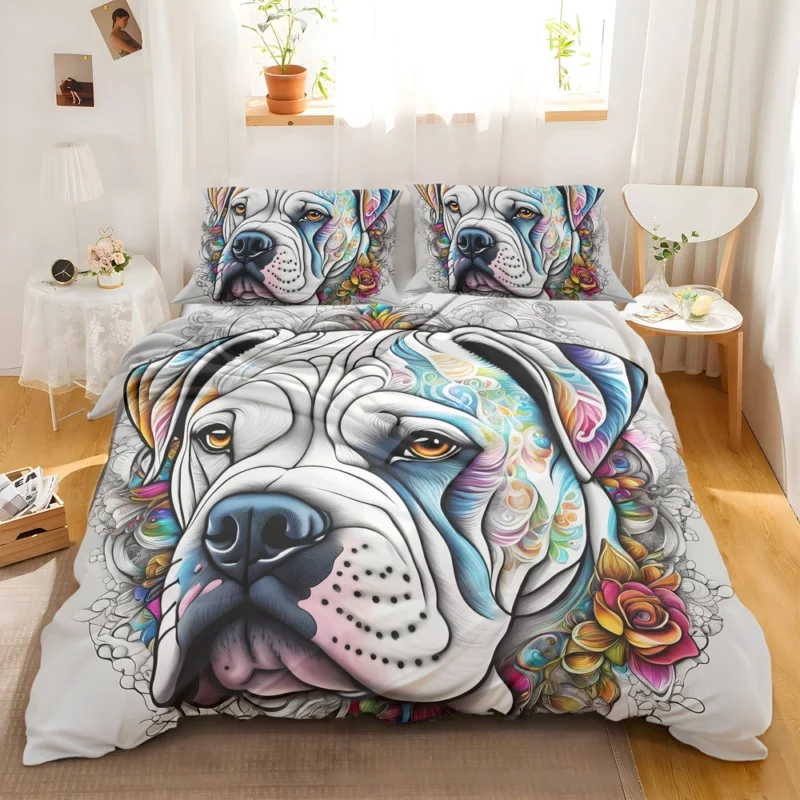 American Bulldog Majesty Dog Nobility Bedding Set 2