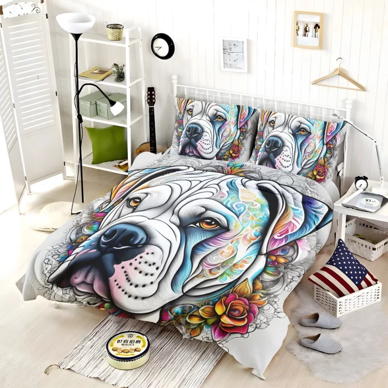 American Bulldog Majesty Dog Nobility Bedding Set