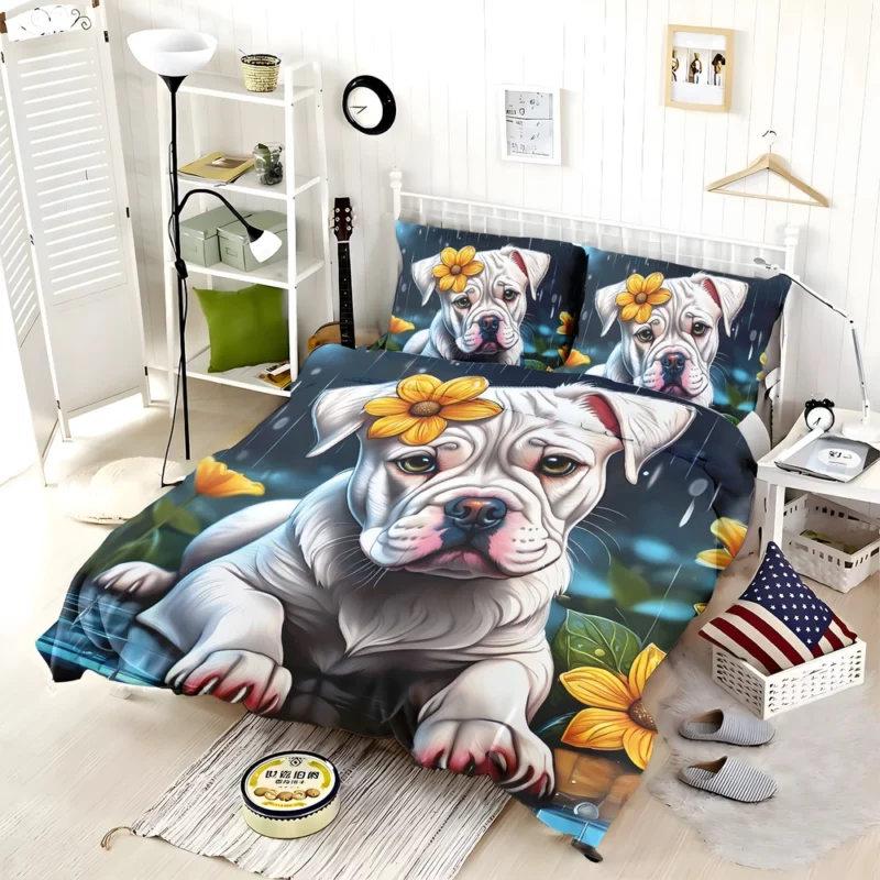 American Bulldog Majesty Dog Power Bedding Set