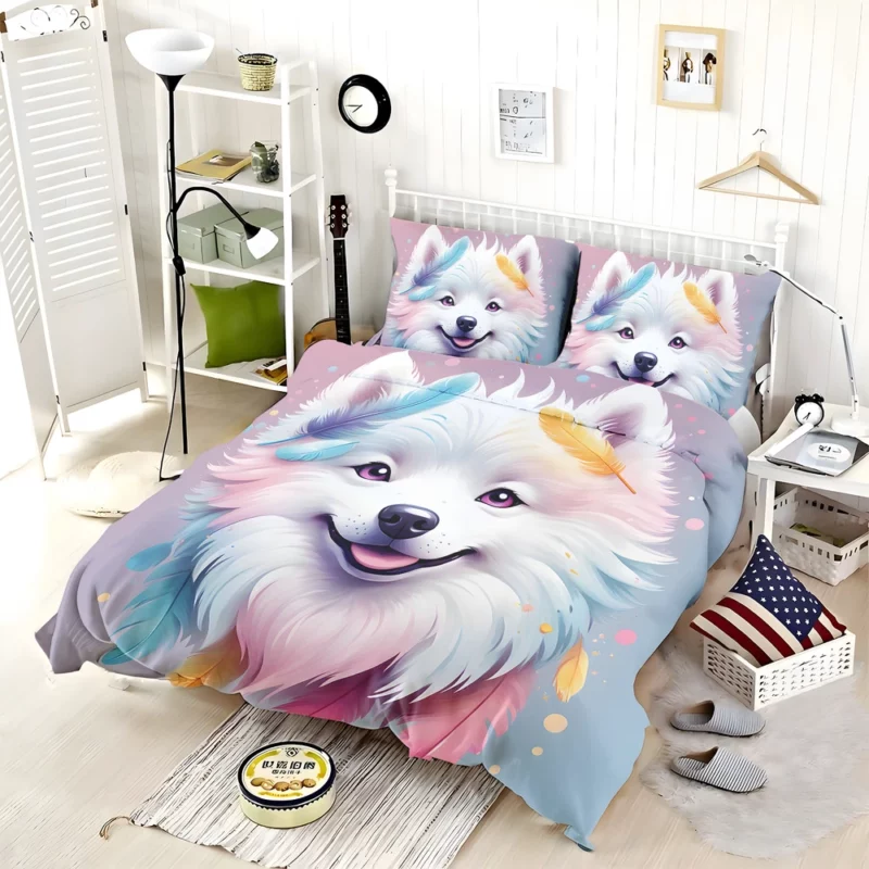 American Eskimo Elegance Dog Style Bedding Set