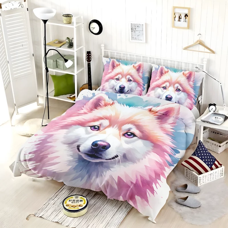 American Eskimo Joy Dog Delight Bedding Set