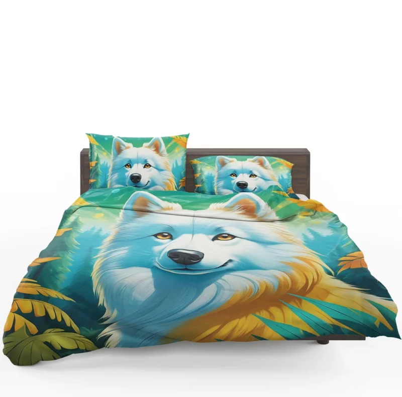 American Eskimo Majesty Dog Regal Presence Bedding Set 1