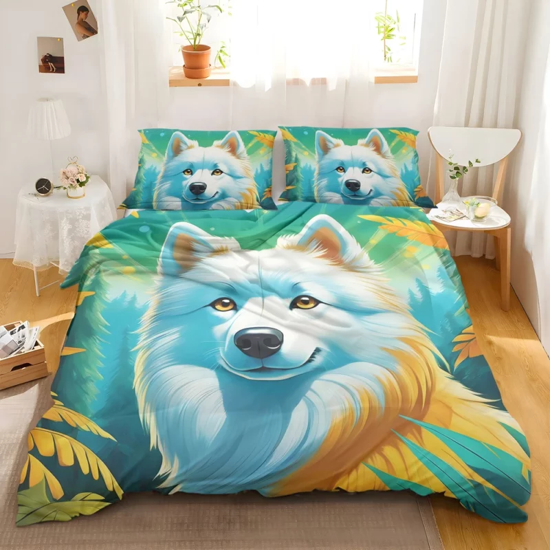 American Eskimo Majesty Dog Regal Presence Bedding Set 2