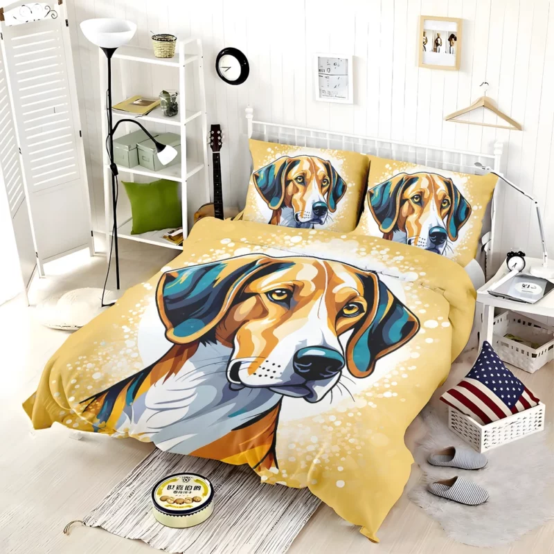 American Foxhound Vigilance Dog Watchful Companion Bedding Set