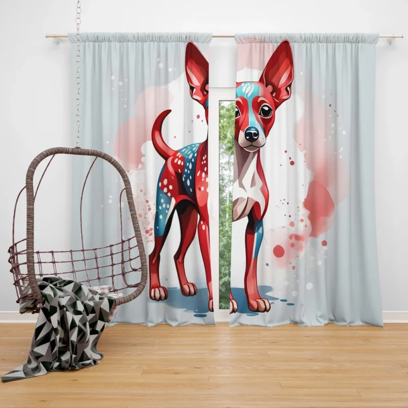 Ancient Wonder Xoloitzcuintli Dog Breed Curtain