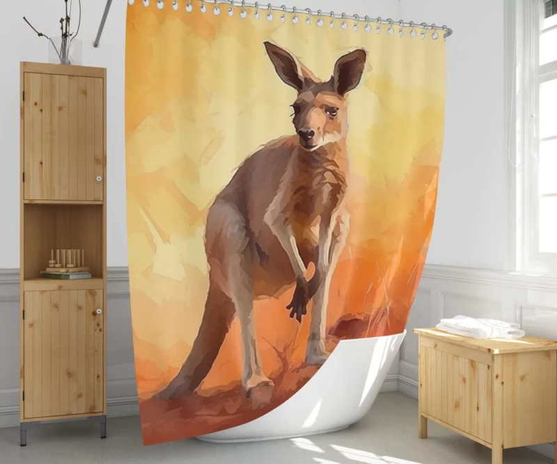 Animal Silhouette Artwork Shower Curtain 1