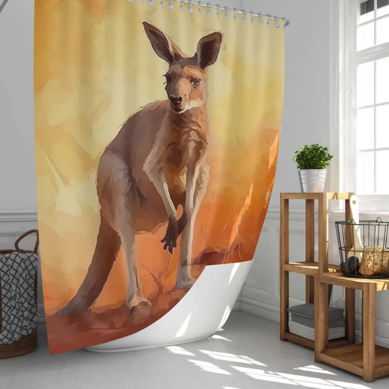 Animal Silhouette Artwork Shower Curtain