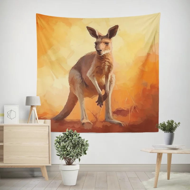 Animal Silhouette Artwork Wall Tapestry