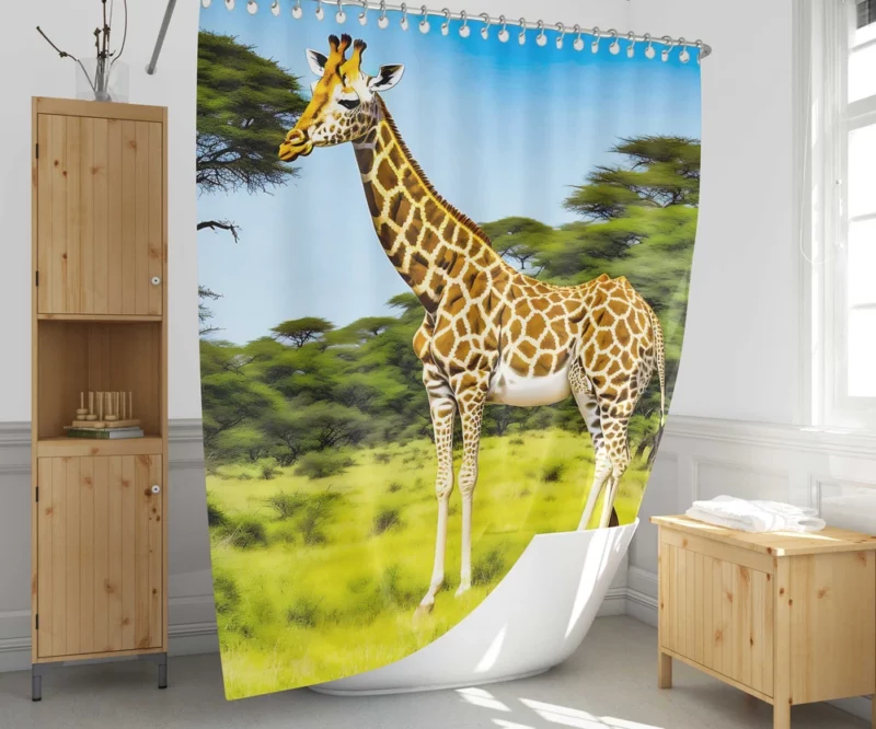 Animals at the Zoo Shower Curtain 1