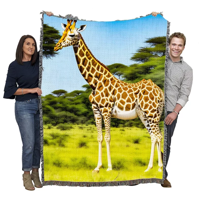 Animals at the Zoo Woven Blanket