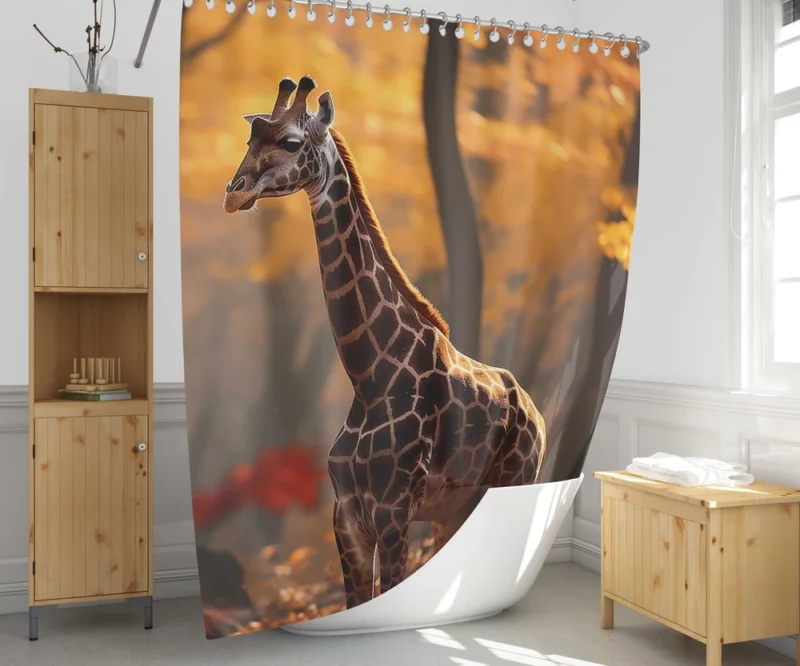 Animals in the Autumn Forest Shower Curtain 1