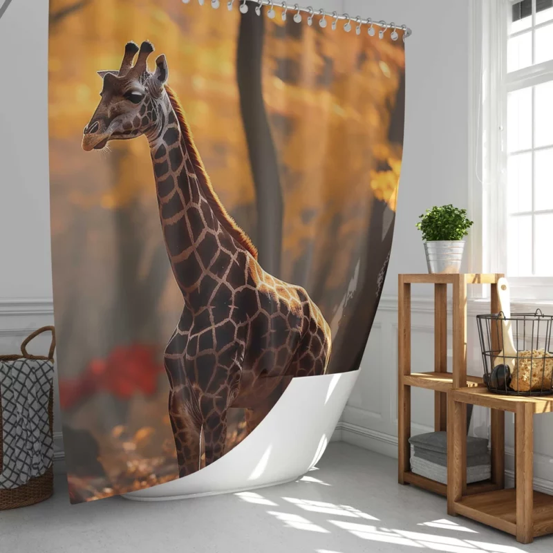 Animals in the Autumn Forest Shower Curtain