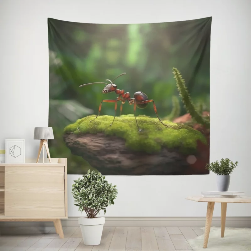 Ant on a Rock Wall Tapestry