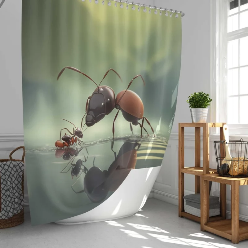 Ants in Flower Garden Shower Curtain