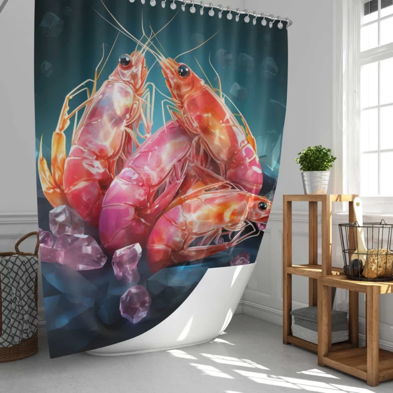 Appetizing Prawns Photo Shower Curtain