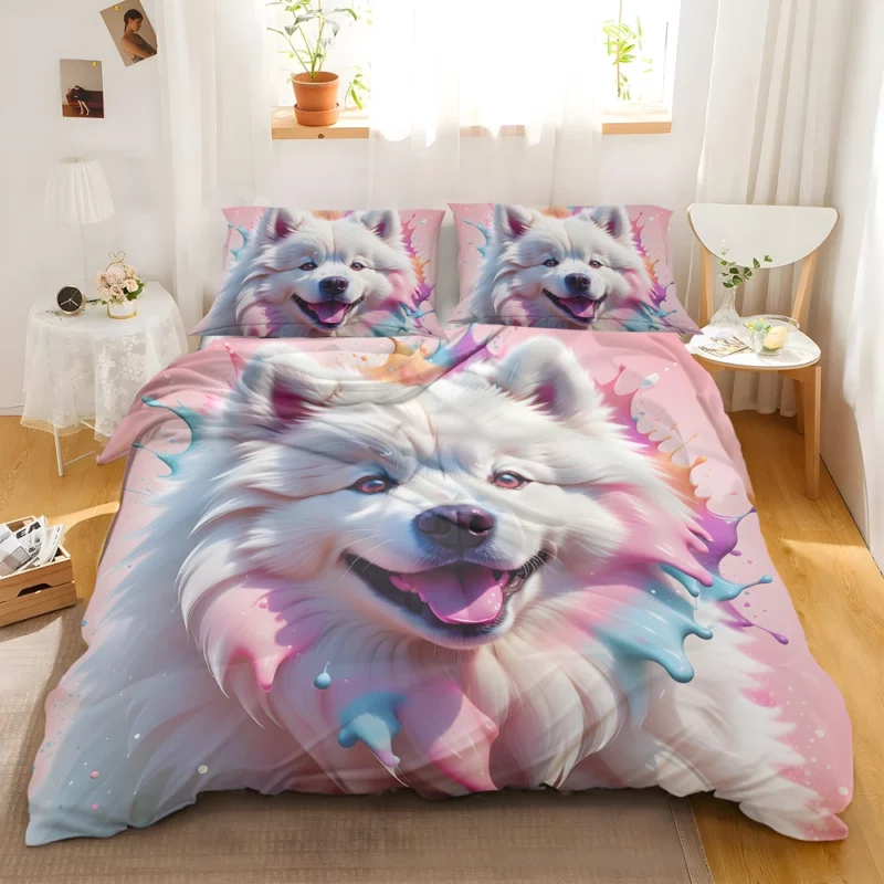 Arctic Elegance Samoyed Dog Bedding Set 2